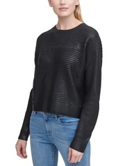 Dkny Ribbed Metallic Sweater
