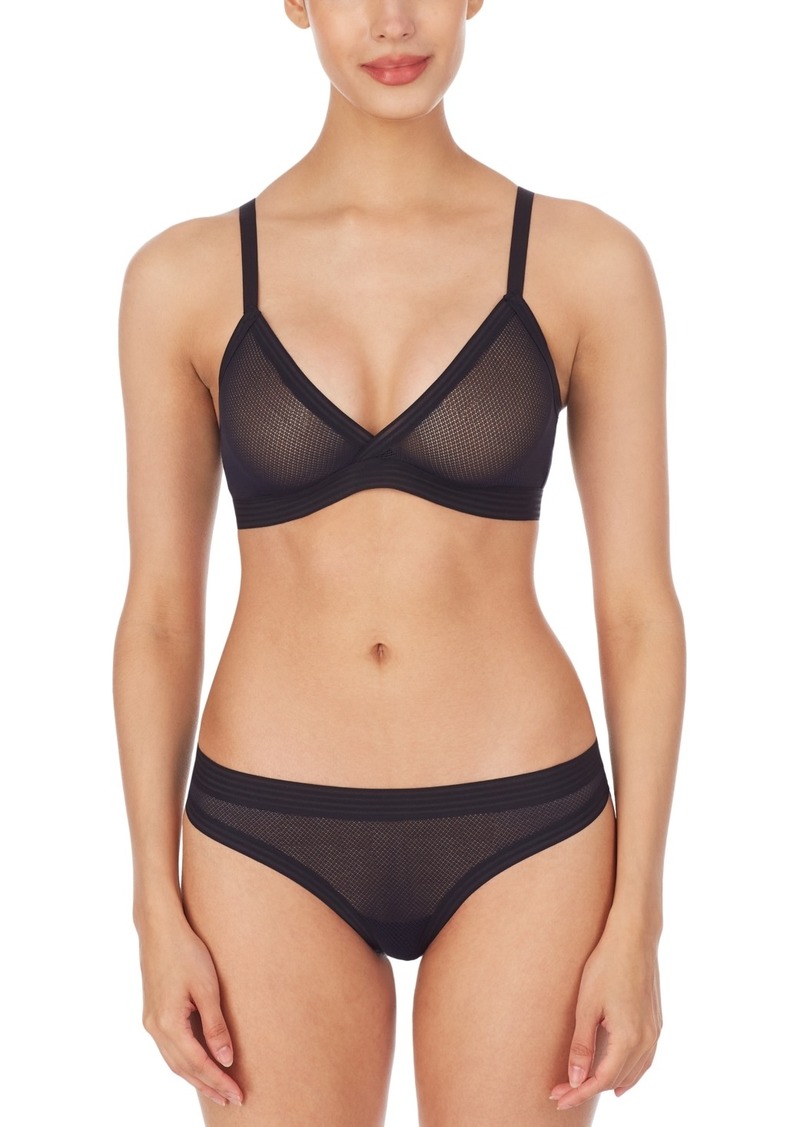 Dkny Sheer Stripe Bralette DK7626 - Black