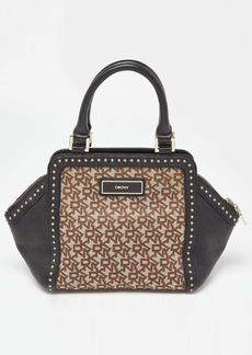 Dkny Signature Canvas And Leather Studded Satchel
