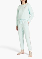 DKNY Sleepwear - Appliquéd cotton-blend jersey pajama pants - Green - XS