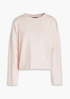 DKNY Sleepwear - Appliquéd cotton-blend jersey pajama top - Pink - XL