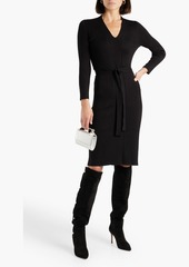 DKNY Sleepwear - Belted ribbed-knit dress - Black - M