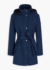 DKNY Sleepwear - Belted shell hooded raincoat - Blue - XS