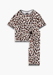 DKNY Sleepwear - Cropped leopard-print stretch-jersey pajama set - Neutral - XS