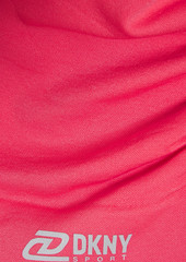 DKNY Sleepwear - Mesh-trimmed ruched stretch tank - Orange - XS