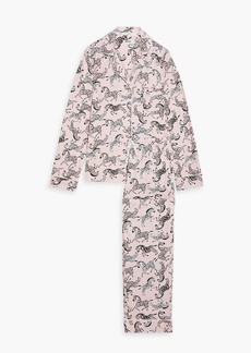 DKNY Sleepwear - Printed stretch-jersey pajama set - Pink - M