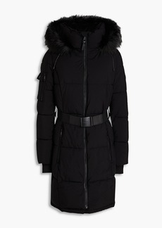 DKNY Sleepwear - Belted quilted shell hooded coat - Black - L