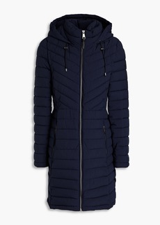 DKNY Sleepwear - Quilted shell hooded coat - Blue - XS