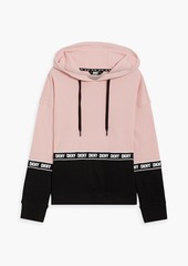DKNY Sleepwear - Two-tone stretch-cotton jersey hoodie - Pink - S