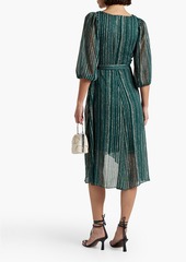 DKNY Sleepwear - Wrap-effect printed crepon dress - Green - US 4