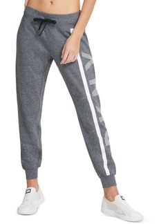 dkny sport sparkle logo fleece joggers