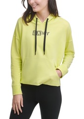 Dkny Sport Logo Hooded Cotton Sweatshirt