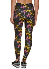 Dkny Sport Printed High-Waist 7/8 Leggings - Currant Light Trace