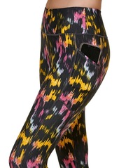 Dkny Sport Printed High-Waist 7/8 Leggings - Currant Light Trace