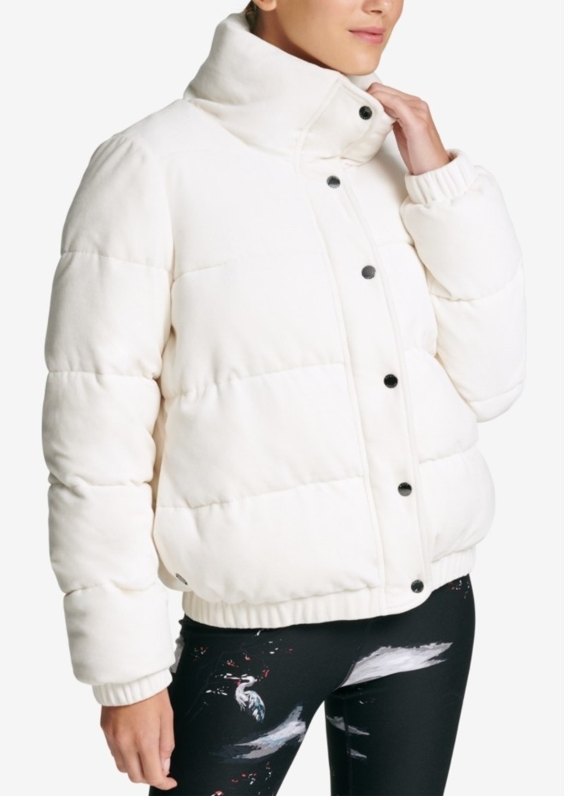 dkny velvet puffer jacket