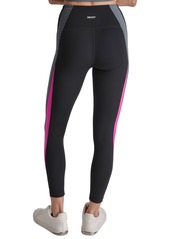 Dkny Sport Women's High-Rise Colorblocked 7/8 Leggings - Black/Orchid