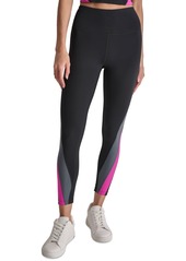 Dkny Sport Women's High-Rise Colorblocked 7/8 Leggings - Black/Orchid