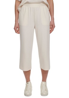 Dkny Sport Women's High-Rise Cropped Wide-Leg Pants - Sand