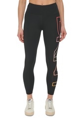 Dkny Sport Women's High-Waist 7/8 Exploding-Logo Leggings - Black