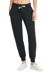 Dkny Sport Women's Logo-Drawstring Jogger Pants - Pearl Grey Heather