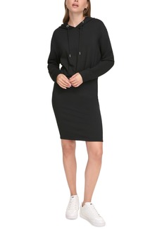 Dkny Sport Women's Long-Sleeve Hoodie Dress - Black