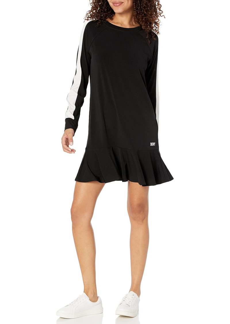 DKNY Women's Flounce Above The Knee Sneaker Dress