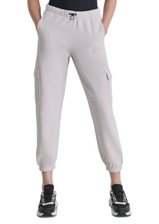 Dkny Sport Women's Tech Fleece Cargo Jogger Sweatpants - Oat