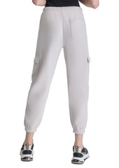 Dkny Sport Women's Tech Fleece Cargo Jogger Sweatpants - Oat