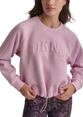 Dkny Sport Women's Varsity Puffed Logo Drawcord Sweatshirt - Spruce