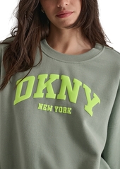 Dkny Sport Women's Varsity Puffed Logo Sweatshirt - Black