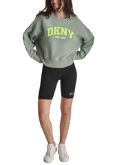 Dkny Sport Women's Varsity Puffed Logo Sweatshirt - Black