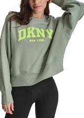 Dkny Sport Women's Varsity Puffed Logo Sweatshirt - Black