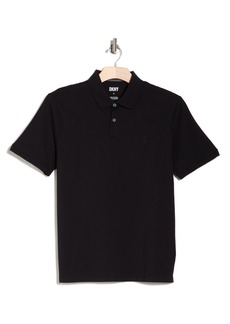 DKNY SPORTSWEAR Cotton Stretch Polo in Black at Nordstrom Rack