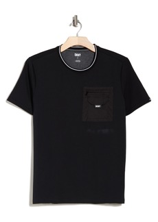 DKNY SPORTSWEAR Daley Woven Pocket T-Shirt in Black at Nordstrom Rack