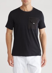 DKNY Daley Woven Pocket T-Shirt in Black at Nordstrom Rack