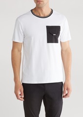 DKNY Daley Woven Pocket T-Shirt in Black at Nordstrom Rack