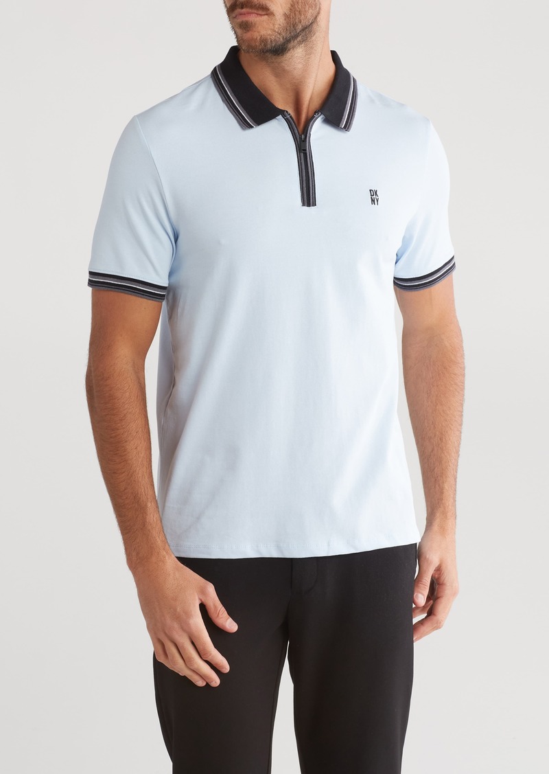 DKNY Emery Stretch Cotton Polo in Skyfall at Nordstrom Rack