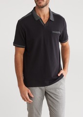 DKNY Marr Stretch Cotton Polo in White at Nordstrom Rack