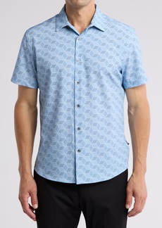 DKNY SPORTSWEAR Simon Short Sleeve Button-Up Shirt in Skyfall at Nordstrom Rack