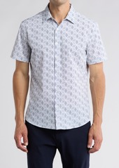 DKNY SPORTSWEAR Simon Short Sleeve Button-Up Shirt in Orchid at Nordstrom Rack