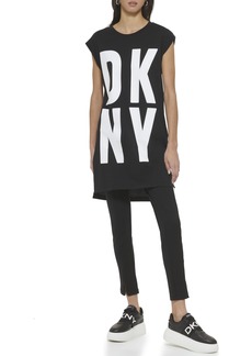 DKNY SPORTSWEAR womens Cap Sleeve Logo T-shirt T Shirt   US
