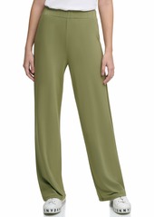 DKNY SPORTSWEAR Women's Missy Pull On Wide Leg Pant Cargo GRN M