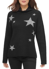 DKNY Star Print Turtleneck Sweater