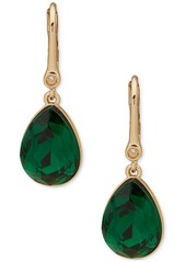 Dkny Stone Teardrop Leverback Drop Earrings - Dark Blue