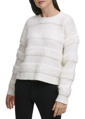 DKNY Textured Crewneck Sweater