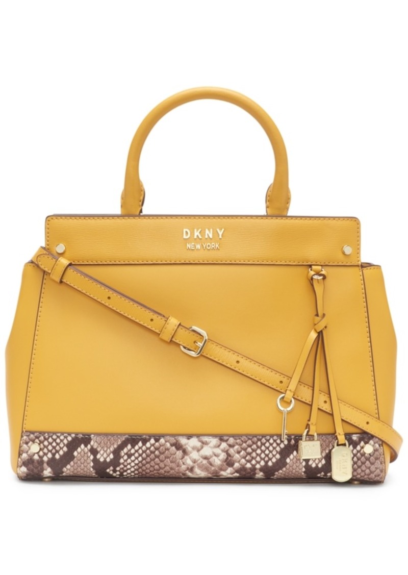 dkny logo charm tote