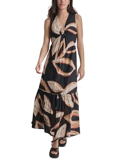 Dkny Wavering Leaf Printed Maxi Dress