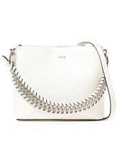 Dkny Woman Bethune Chain-trimmed Leather Shoulder Bag White