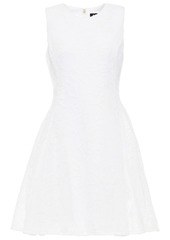 Dkny Woman Embroidered Mesh Mini Dress White