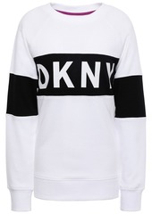 Dkny Woman Printed French Cotton-blend Terry Sweatshirt White